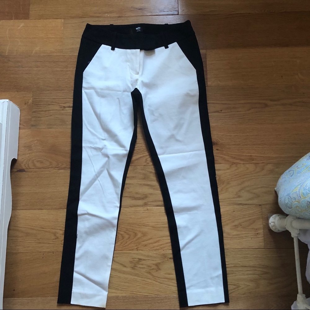 Black and white dress pants